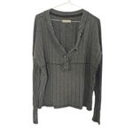 Free People WE THE  In The Mix Henley Top Boxy Oversized Ribbed Slouchy Size M Photo 2