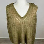 a.n.a  Tan Knit Poncho Sweater Size S/M Photo 1