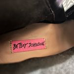 Betsey Johnson  Metallic Shiny Snakeskin Ankle Boots 9.5 Pointed Toe Glam Photo 7