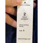 Alex Evenings  Women's Sleeveless‎ Printed Chiffon Midi Spring/Summer Size 6 Blue Photo 10