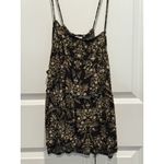 SUGARFOX Spaghetti Strap Tank Top Large Womens Brown Floral Beige‎ Layering L Photo 1