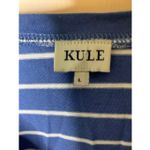 Kule The Modern Long 100% cotton shirt blue white striped women's size large Photo 2