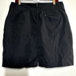 Royal Robbins  Mini Skort Skirt Flat Front Back Slit Zip Pocket Stretch Black 12 Photo 6