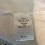 J. Jill Small White Tunic High Low 3/4 Sleeve Eyelet Pleated Accent Boho Casual Photo 6