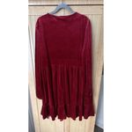 Halara Women's  Wine Red Velvet Long Sleeve Holiday Party Dress SZ 3X NWT -V Neck Photo 4