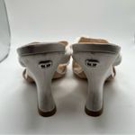 Dee Ocleppo Bow Satin Wedge Sandals 2404 white size 8.5 slip on heel Photo 5