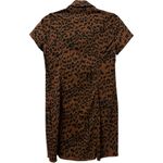 Show Me Your Mumu Leopard Print Button Down Mini Shirt Dress Size Small Stretch Photo 1