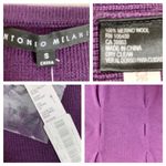 Antonio Melani  Women's NEW Balloon Sleeve Plum Merino Wool Sweater Dress Size S Photo 11