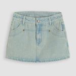 Cider Denim Mid Waist Mini Skort Photo 0