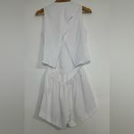 Club Monaco  Coquette Women's White Sleeveless Cut Out Romper With Pockets Photo 7