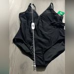 Carole Hochman Black Sleeveless V‎ Neck Side Tie One Piece Swimsuit Size XL NWT Photo 8