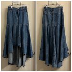 Alice + Olivia  Jeans Donella High Low Denim Skirt Brooklyn Blue Size 25 Photo 3