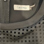 Calvin Klein Women’s Black Sheath Body-con Dress with laser-cut overlay Size 12 Photo 3