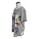 Kut From The Kloth  Colorblock Floral‎ Blouse Short Sleeve Women's Medium Photo 2