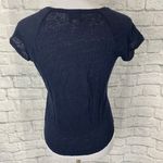 Stylus women S short sleeve navy blue top w/italian writing Multiple Photo 3