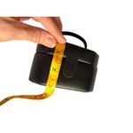 None Black Faux Leather Jewelry Box With Mirror & Initial E Monogram - Travel Size 5" Photo 5