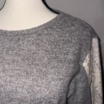 Flora Nikrooz Grey Sweatshirt with Lace Sleeves Women’s size Medium Gray Photo 3