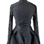 Women's Sheer Shorts Dress Black Long Sleeve Photo 3