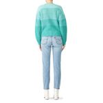 Parker Hampton Teal Blue Colorblock Tie Hem Crewneck Sweater Size Large Photo 1