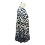 Susan Graver Long Sleeve Tunic Sequin Leopard Black Gray Tan 8 Photo 4
