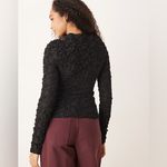 Finders Keepers NWT Anthropologie’s  Popcorn Black Smocked Longsleeve Top Small Photo 1