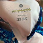 Athleta Blue Tie-Dye Halter Tankini Top Photo 1