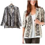 Elizabeth and James Silk Shell Fully Lined Pocket Lightweight Blazer Size Large Photo 1
