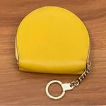 Kate Spade Jackson Half Moon Yelow Mustard Leather Coin Purse Wallet Photo 1