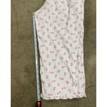 Vintage pointelle coquette rose floral ruffled pj pants White Photo 4