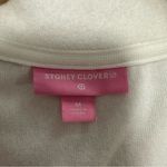 Stoney Clover Lane  Terry Cropped Pullover Sweatshirt 1/4 Zip Size Medium Photo 6