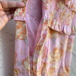 ASTR floral print ruffle off- shoulder mini dress smocked bodice size M Photo 3