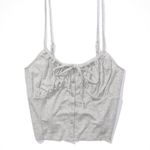 American Eagle Cropped Tie-Front Corset Cami Photo 1