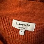 J. Society x Tuckernuck Orange Waffle Knit Cotton Sweater Size S Photo 3