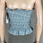 AQUA Medallion Strapless Smocked Tube Top NWT LARGE Photo 2