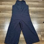 Sundance Wide Leg Jumpsuit Button Front Pockets Blue Casual Size M Size M Photo 0