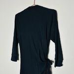 KINLY Womens Black Jersey Long Sleeve Tie Knot Waist Midi Dress Size Extra Large Photo 6