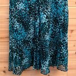 Nine West NWT Vintage Size 14/L Silk Strappy Aqua Abstract Dress Deadstock Photo 11