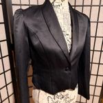 Stefano Vintage Satin Crop bolero y2k Whimsygoth formal evening Elegant Blazer Black Size L Photo 1