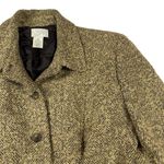 Ann Taylor Loft‎ Blazer Jacket & Skirt Set Brown Herringbone Tweed Wool Blend Size 6 Petite Photo 10