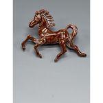 Vintage Enamel Horse Pin Brooch‎ Brown Running Horse Tiawan Retro Photo 2