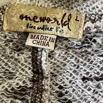 One World  size L open front cardigan. Distressed Photo 5