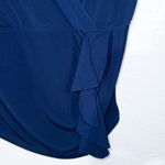 Laundry by Shelli Segal Navy Blue Ruffle Tank Top Size Small Photo 2