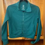 Hunter green ribbed athletic zip up jacket Size M Photo 3