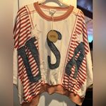 NWT BiBi Freedom USA Stitch Patchwork Top Blue Photo 9