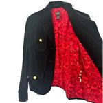 Lucky Brand Hand Made Vintage SZ M black button front velvet blazer Photo 1