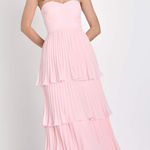 Lulus NWOT  Seriously Sensational Light Pink Strapless Tiered Maxi Dress Size M Photo 0
