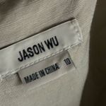 Jason Wu  Beige Linen Blend Crop Top with Beaded Hem 10 Photo 9