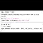 Cupcakes and Cashmere  Cruz high low flannel top Medium Photo 7