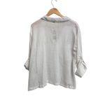 J.Crew Camp-collar shirt in featherweight linen blend White Size 18 #CA600 NEW Photo 5