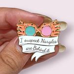 Harry Potter  Nargles Glasses Luna Lovegood Enamel Pin Photo 2